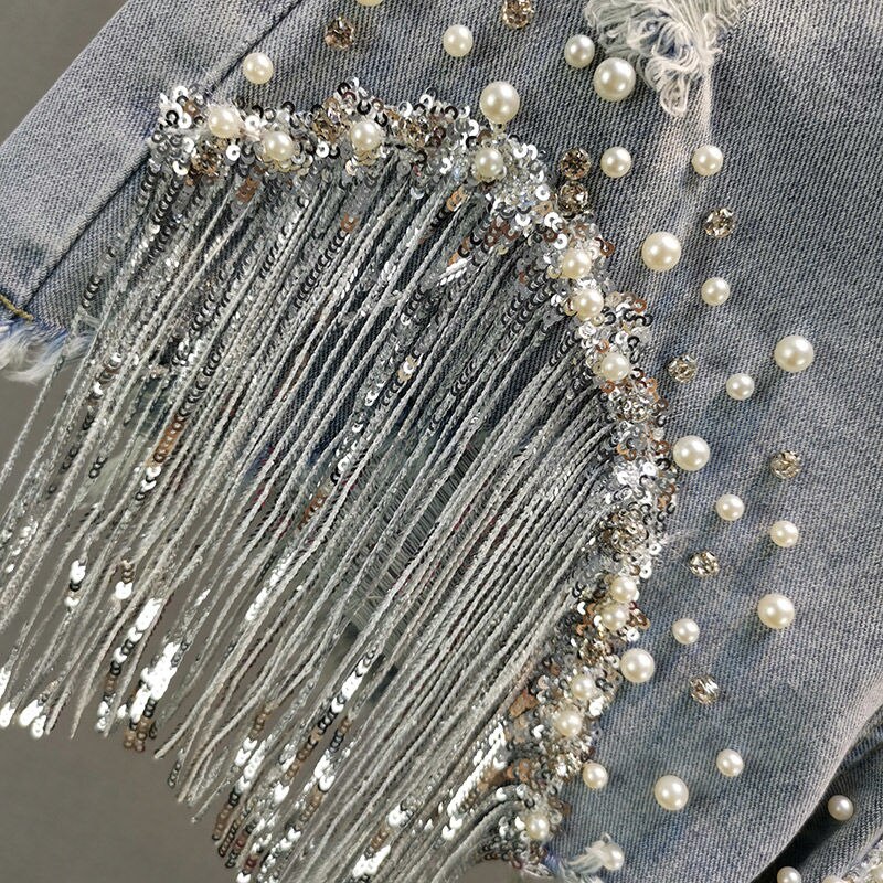 Sparkly Denim Shorts