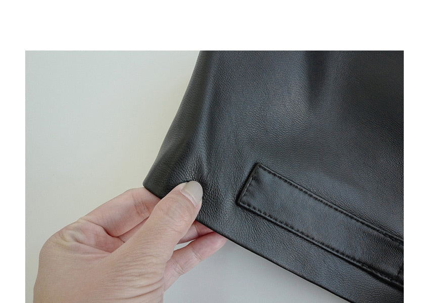 Asymmetrical Leather Vest