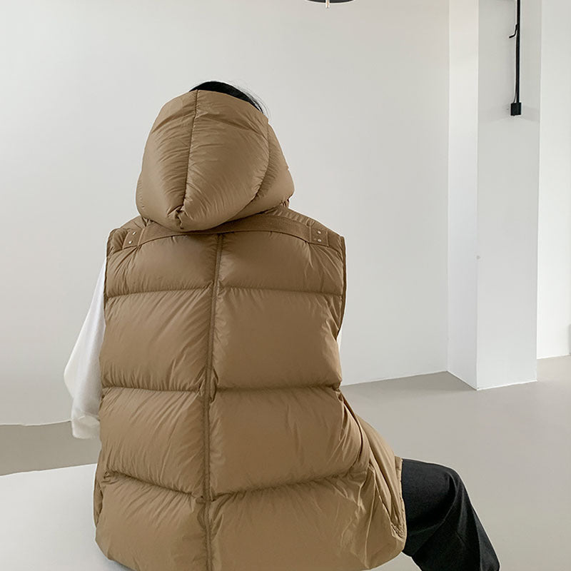 Down Filled Hooded Vest