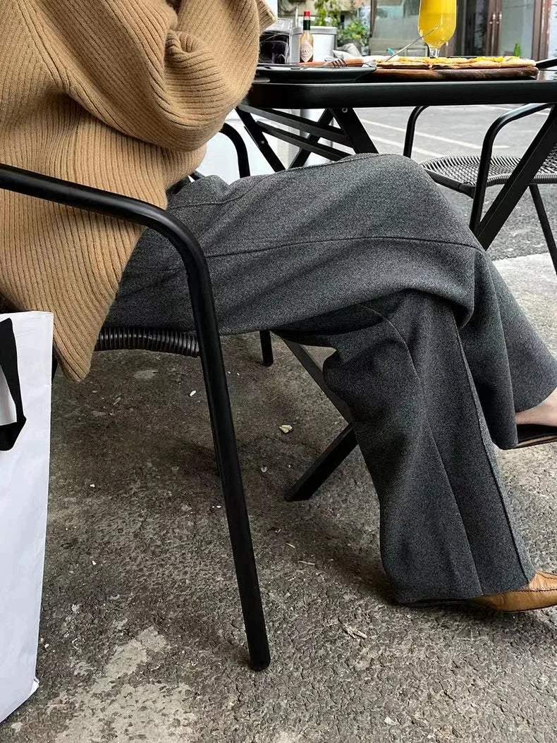 Wool Wide Leg Trousers