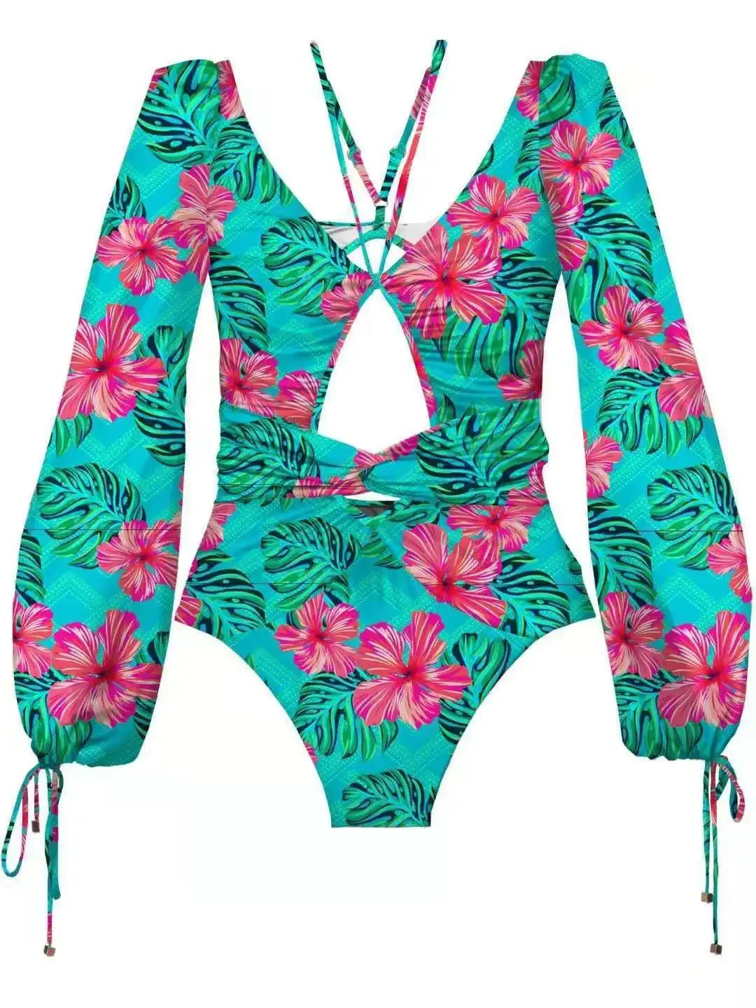 One Piece Long Sleeved Swimsuit