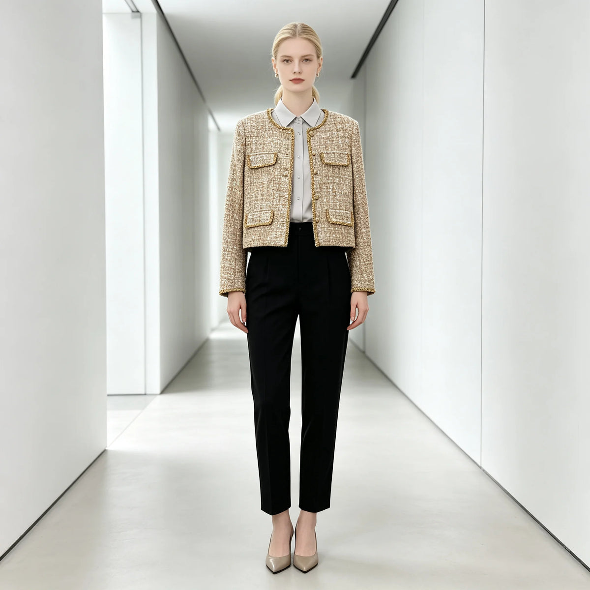 Gold Tweed Blazer