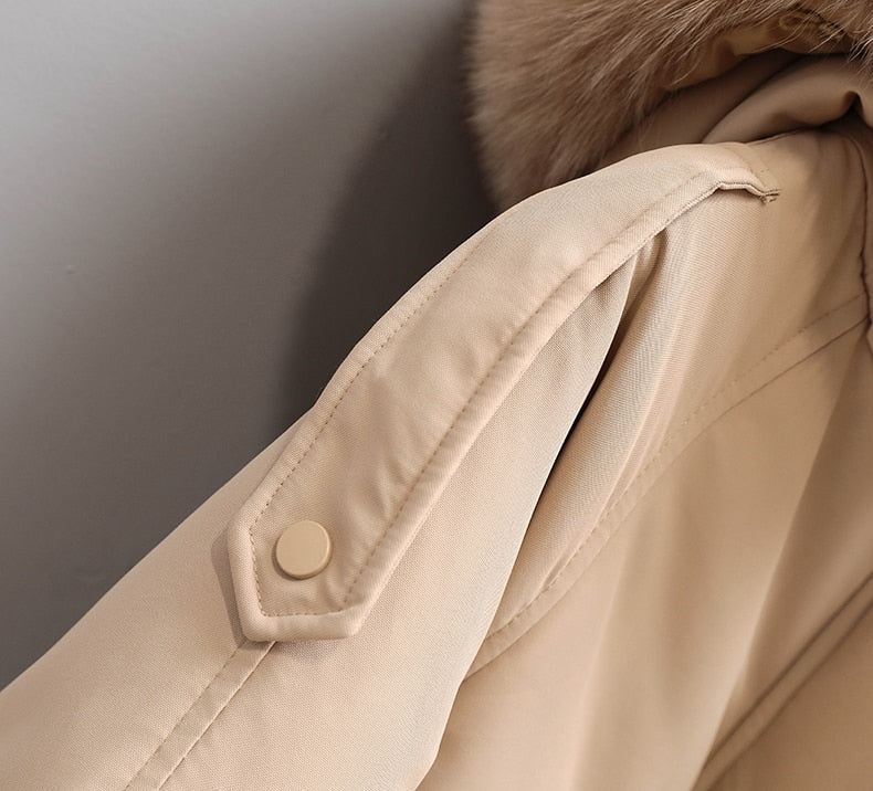 White Duck Down Hooded Winter Coat