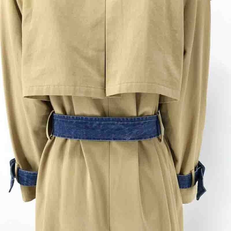 Denim Double Breasted Trench Coat