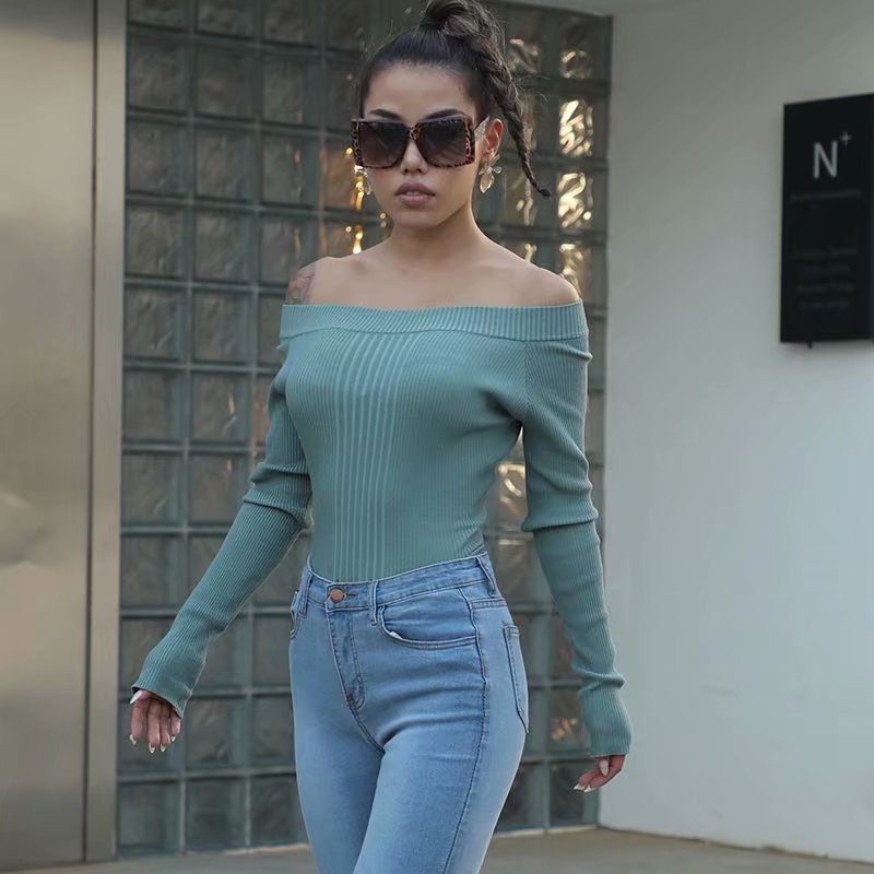 Long Sleeve Ribbed Knit Bodysuit - Multiple Colors