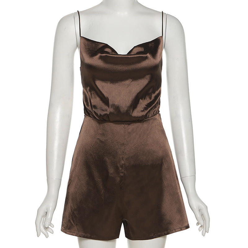 Satin Romper - Multiple Colors