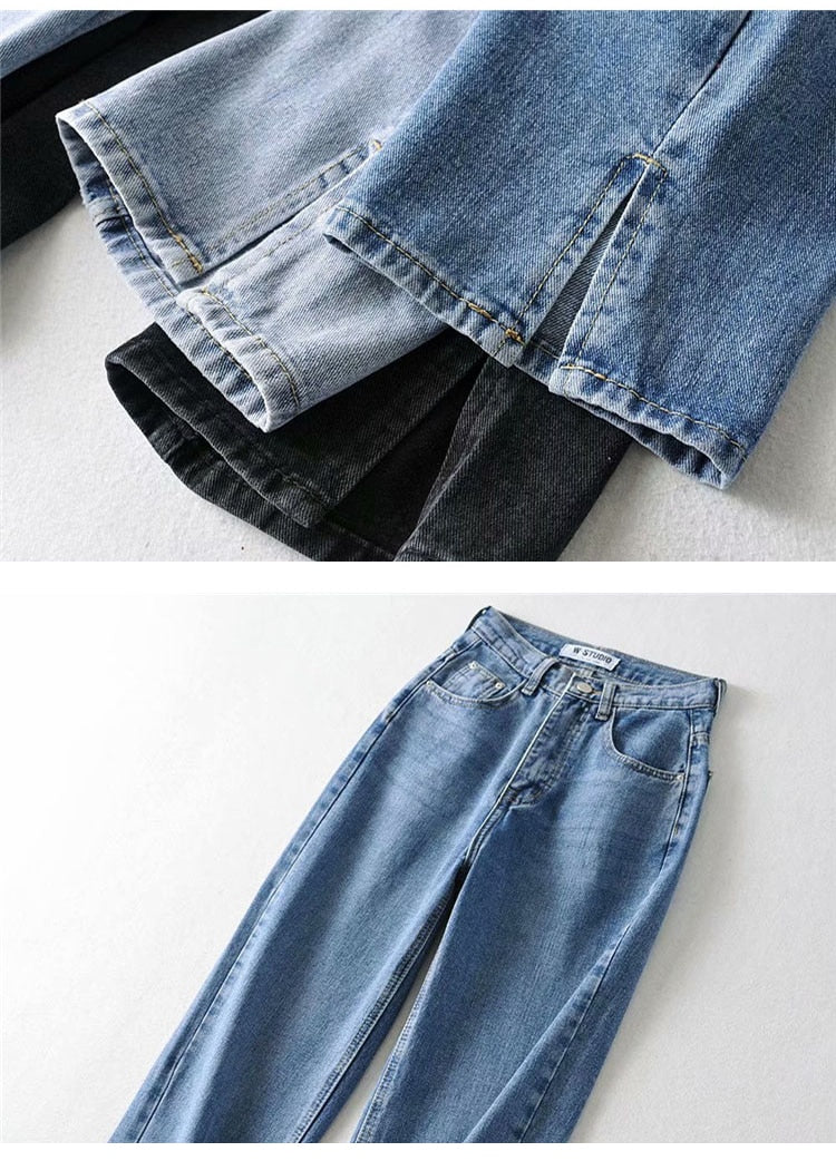 High Waisted Straight Leg Jeans