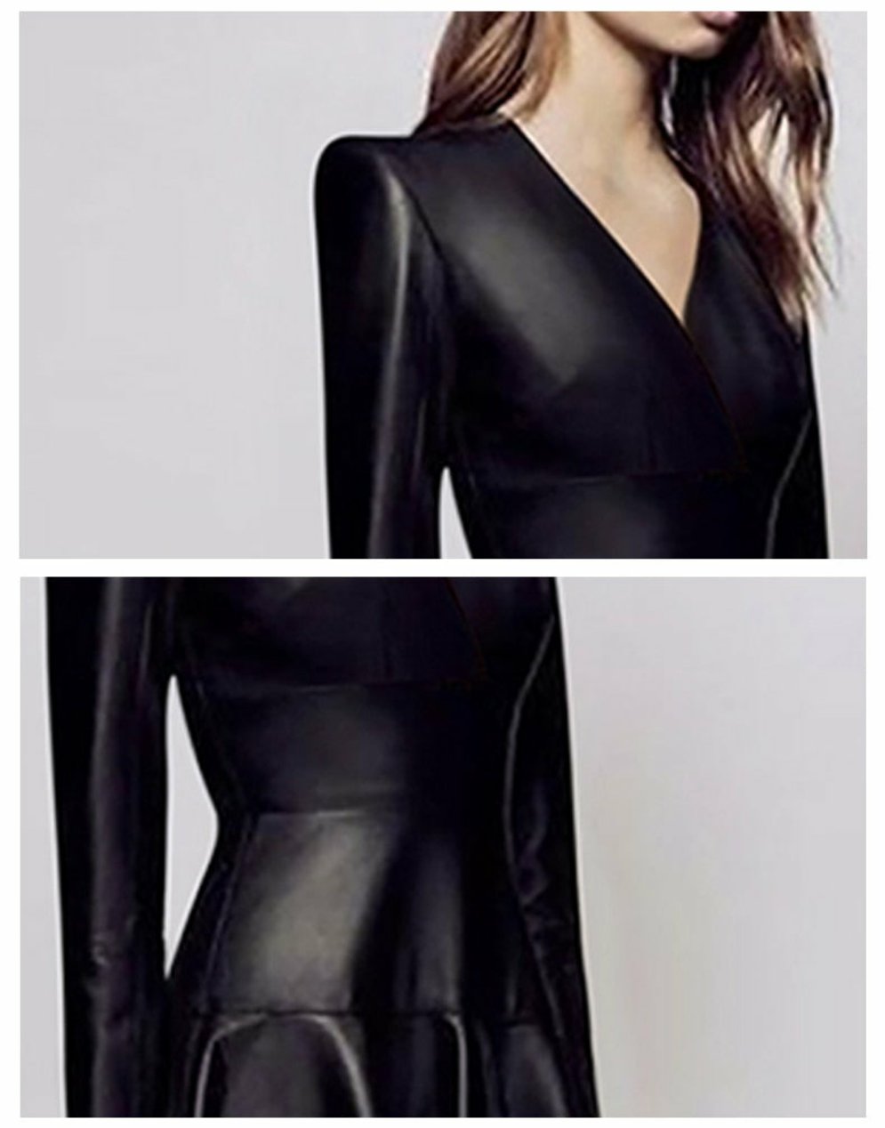 Faux Leather A-Line Mini Dress