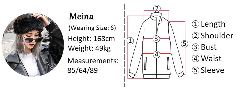 Oversized Leather Biker Jacket with Ruffled Sleeves