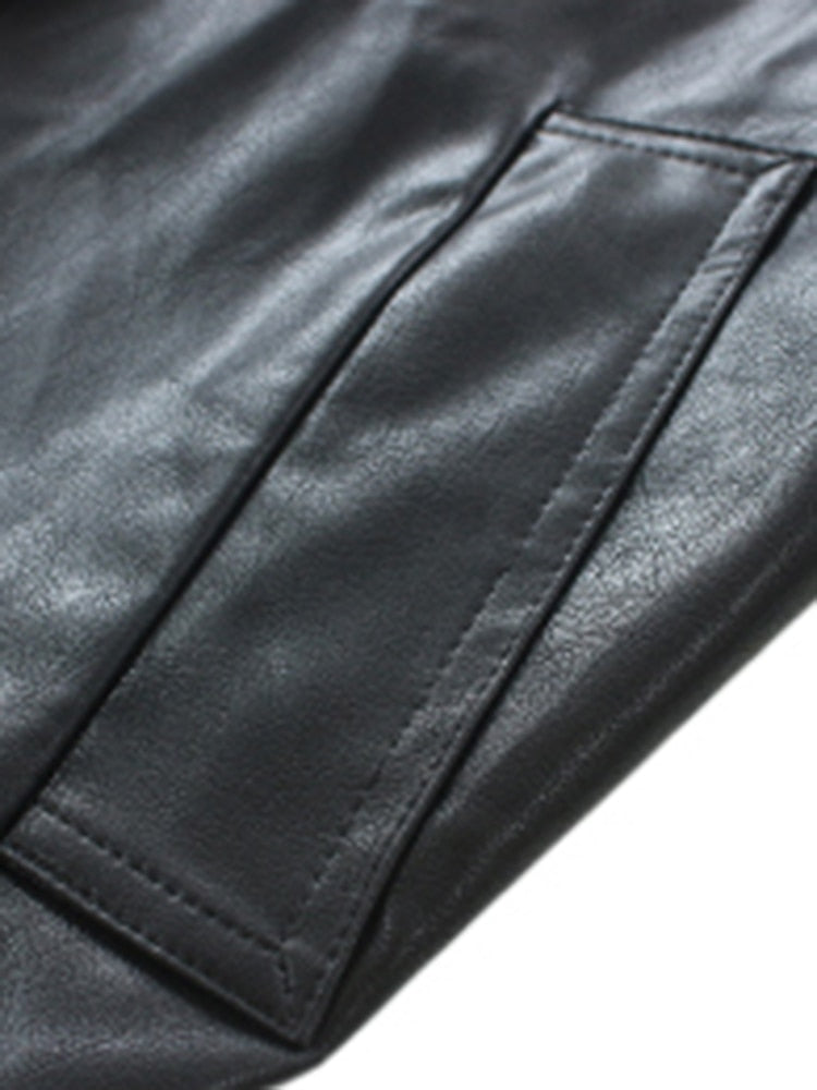 Long Oversized Faux Leather Trench Coat - 2 Colors