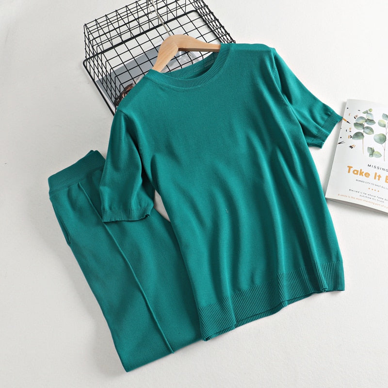 2-Piece Knit Tracksuit Set