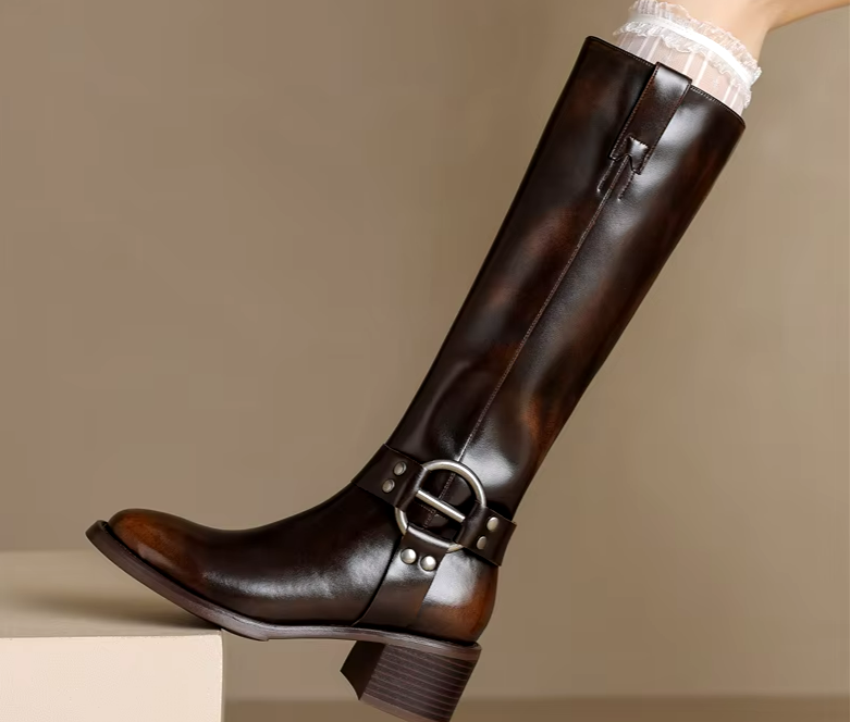 Knee High Motorcycle Boots