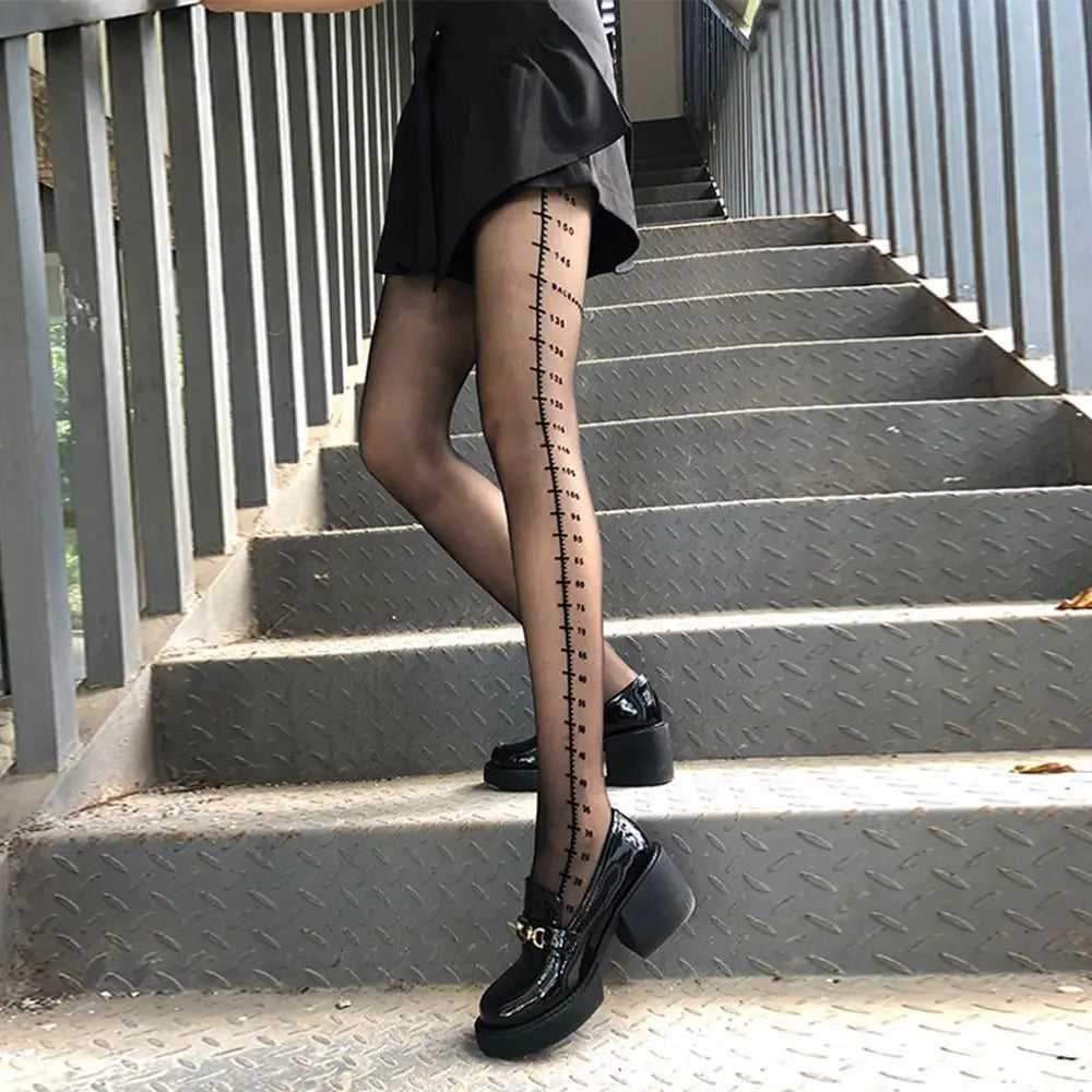 Ruler Pattern Pantyhose