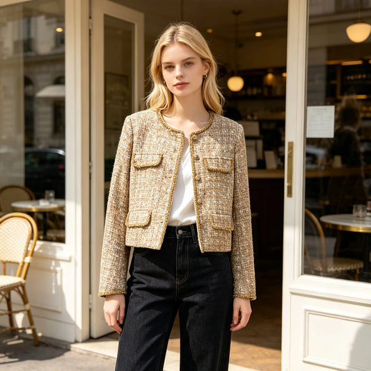 Gold Tweed Blazer