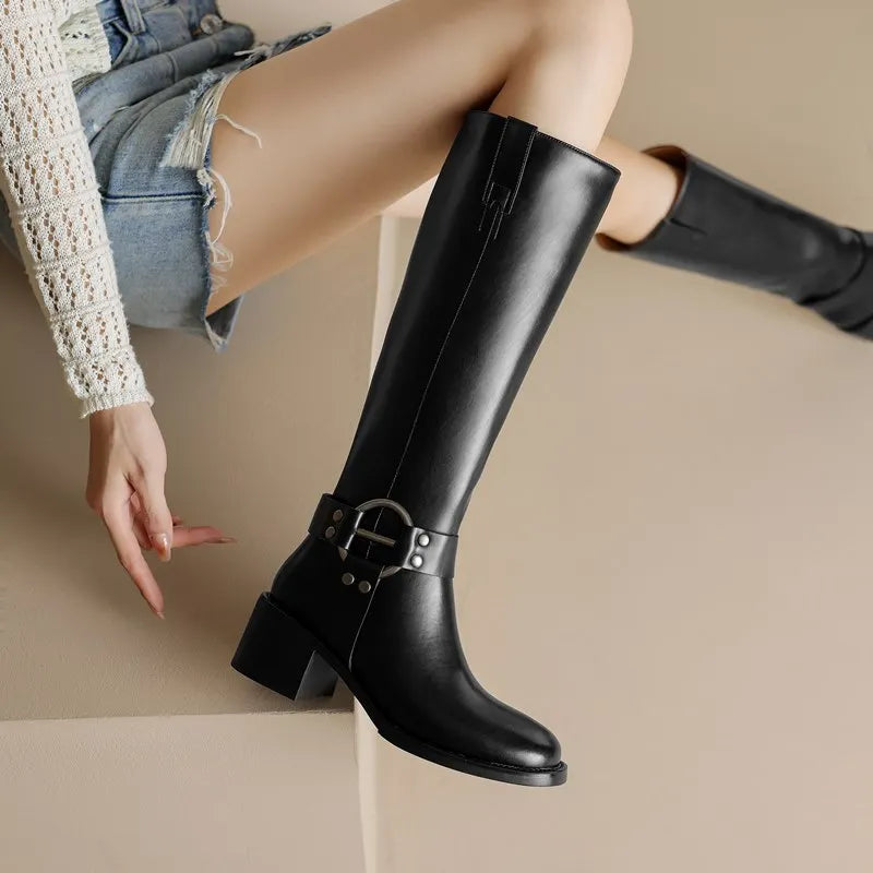 Knee High Motorcycle Boots