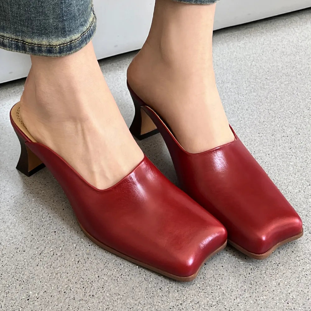 Square Toe Mules