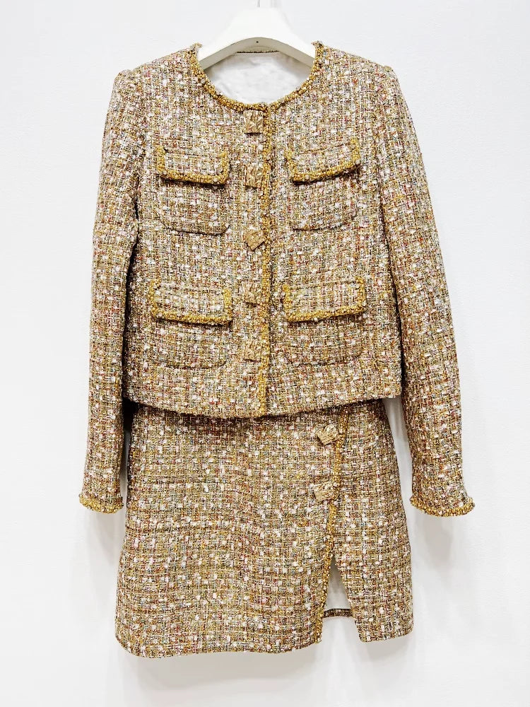 Gold Tweed Blazer