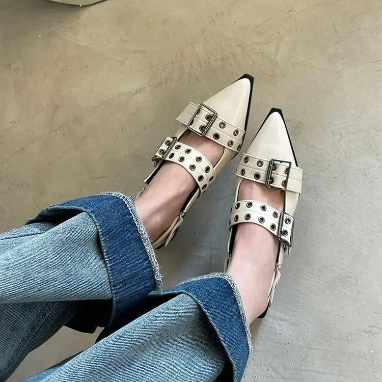 Studded Pointed Toe Sandals