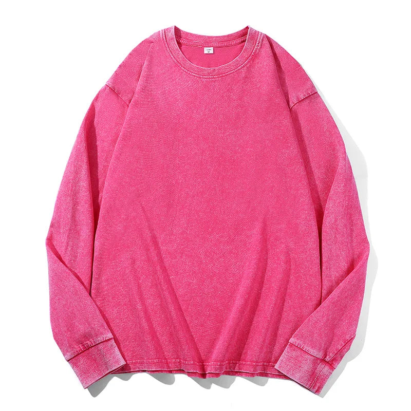 Oversized Pure Cotton Long Sleeved Tee
