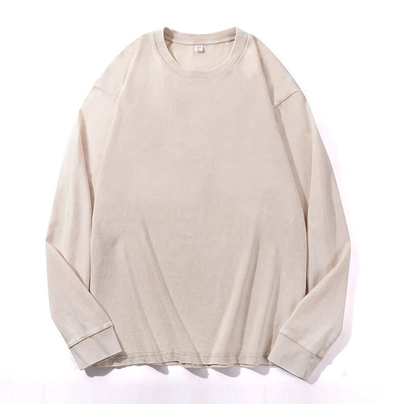 Oversized Pure Cotton Long Sleeved Tee