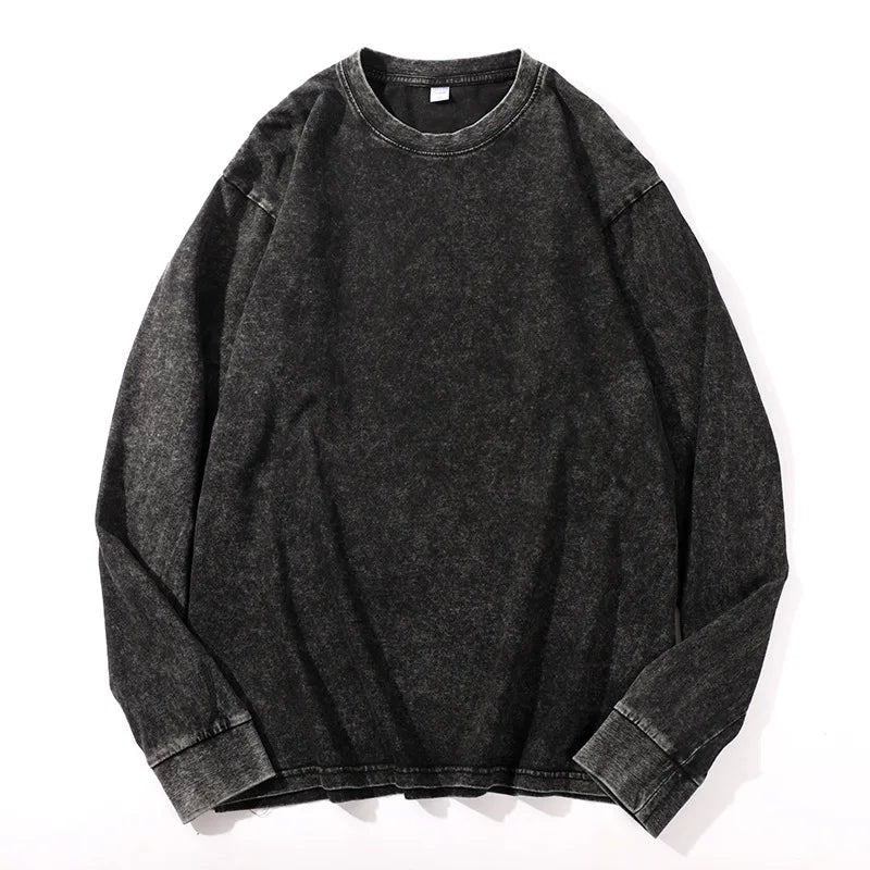Oversized Pure Cotton Long Sleeved Tee