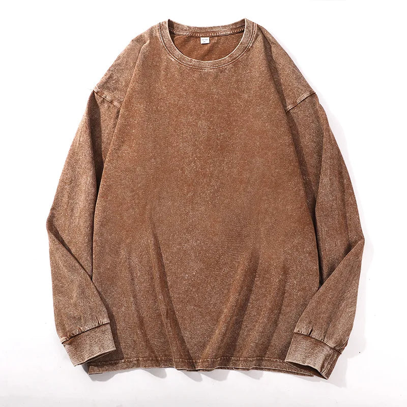 Oversized Pure Cotton Long Sleeved Tee