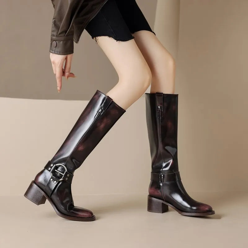 Knee High Motorcycle Boots