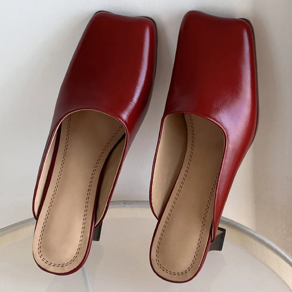 Square Toe Mules