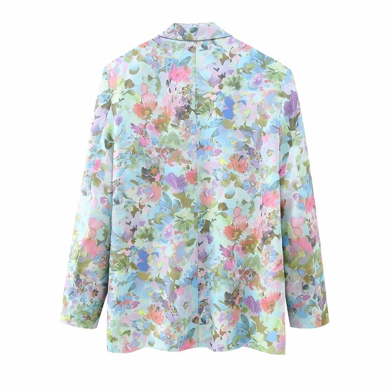Floral Print Double breasted Blazer