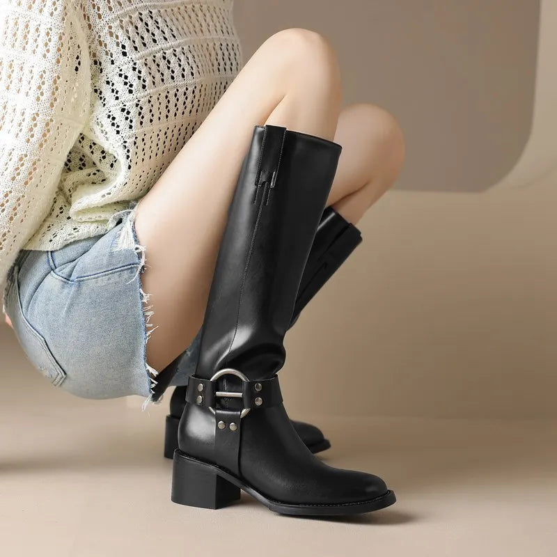 Knee High Motorcycle Boots