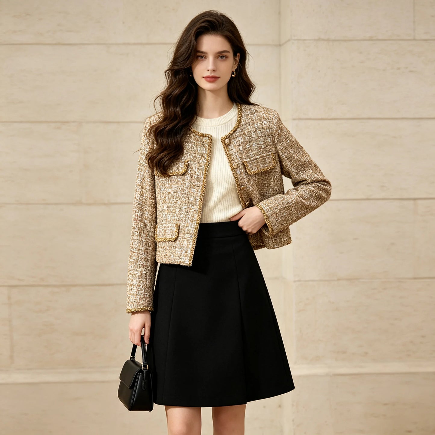 Gold Tweed Blazer