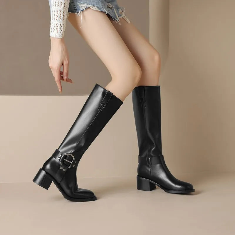 Knee High Motorcycle Boots