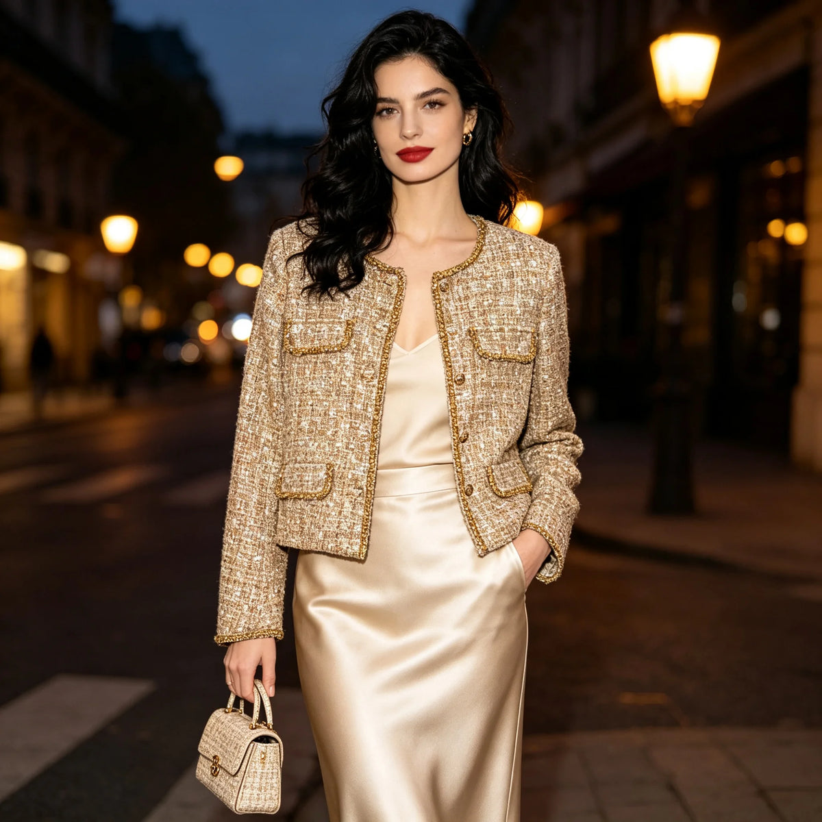 Gold Tweed Blazer