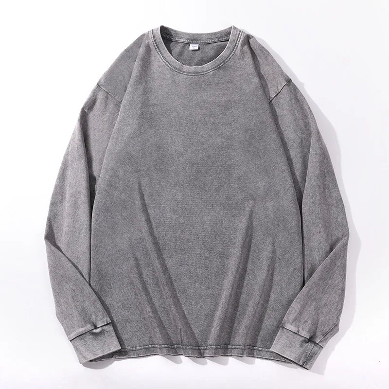 Oversized Pure Cotton Long Sleeved Tee