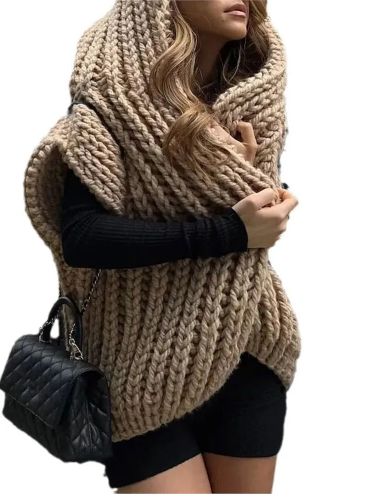 Hooded Knit Cardigan