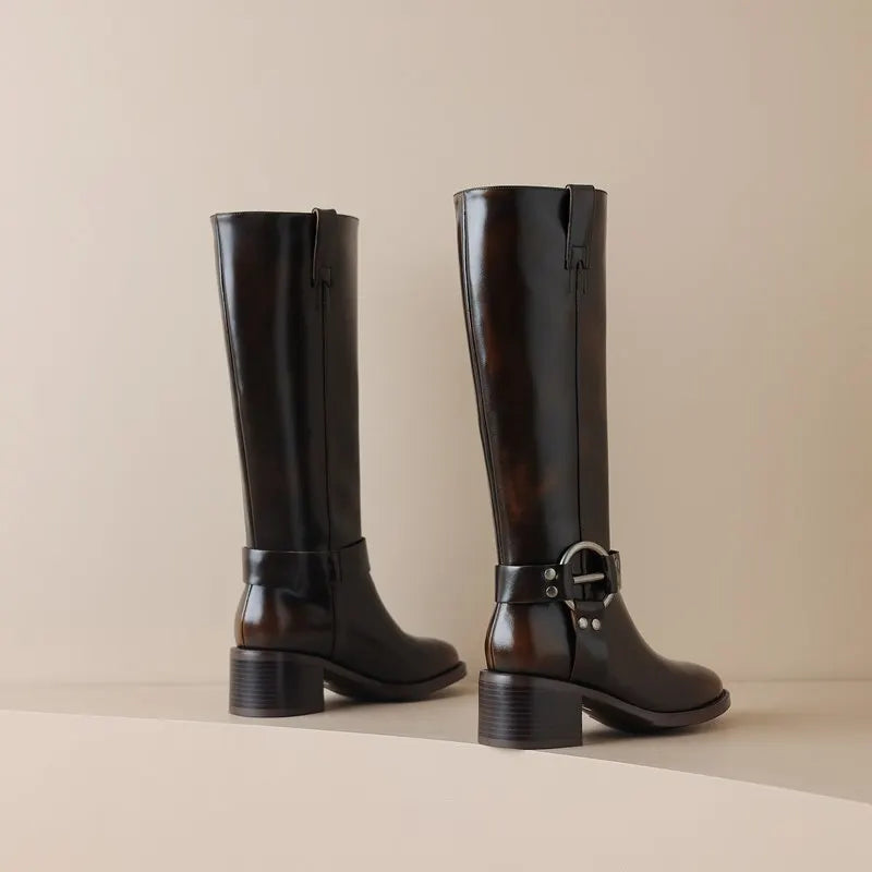 Knee High Motorcycle Boots