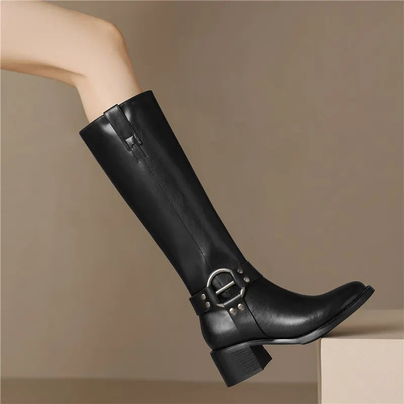 Knee High Motorcycle Boots