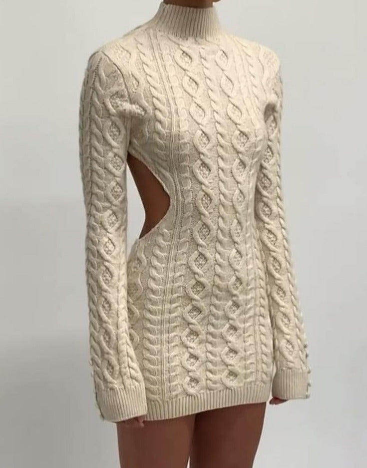 Knit Mini Sweater Dress