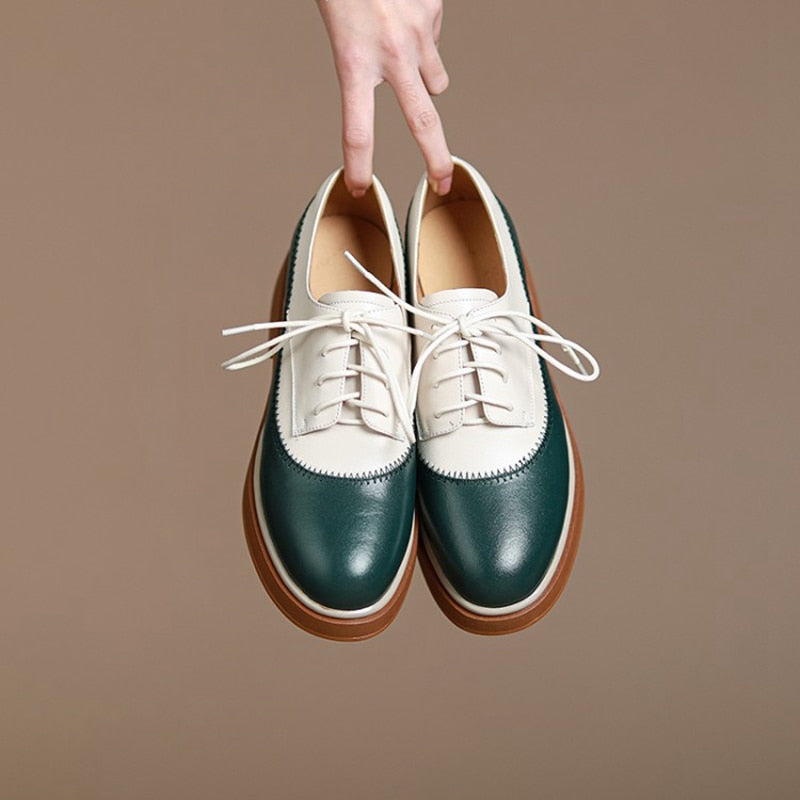 Lace Up Oxford Shoes - Multiple Colors