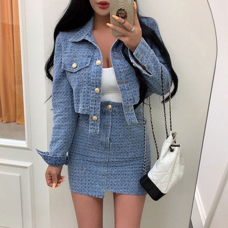 Western Two-piece Denim Suit