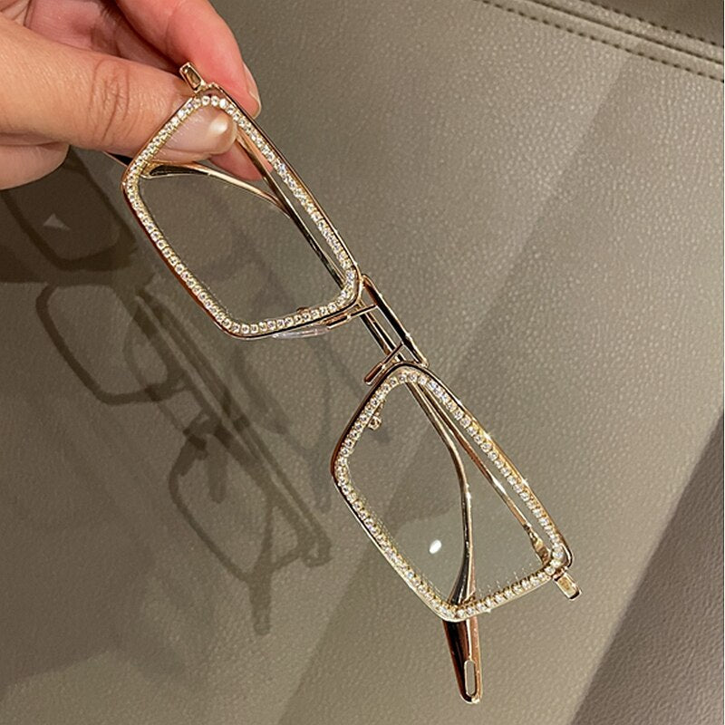 Rhinestone Myopia Reading Glasses