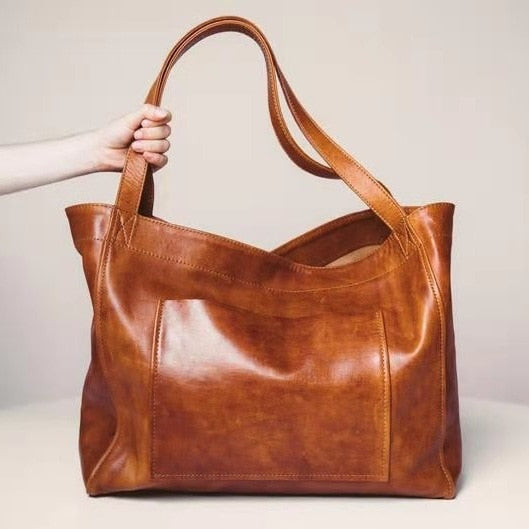 Large PU Leather Tote Bag - 3 Colors