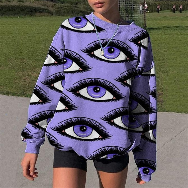 Purple Eye Crewneck Sweatshirt