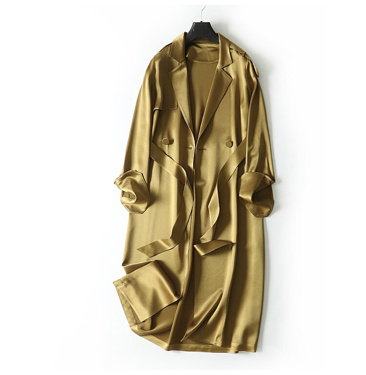 Satin Trench Coat