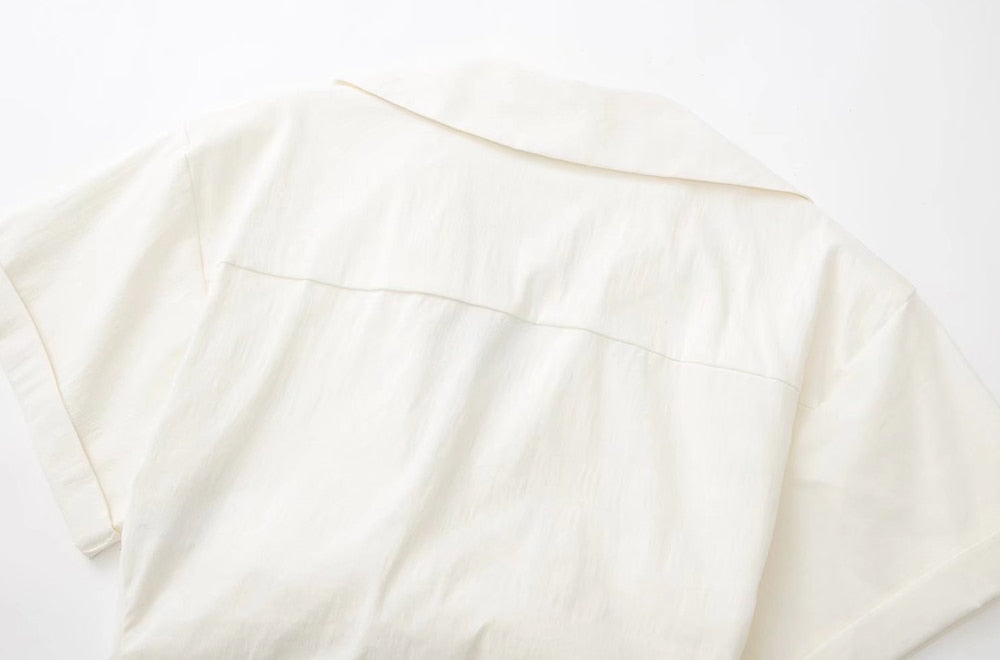 Cropped Linen Shirt