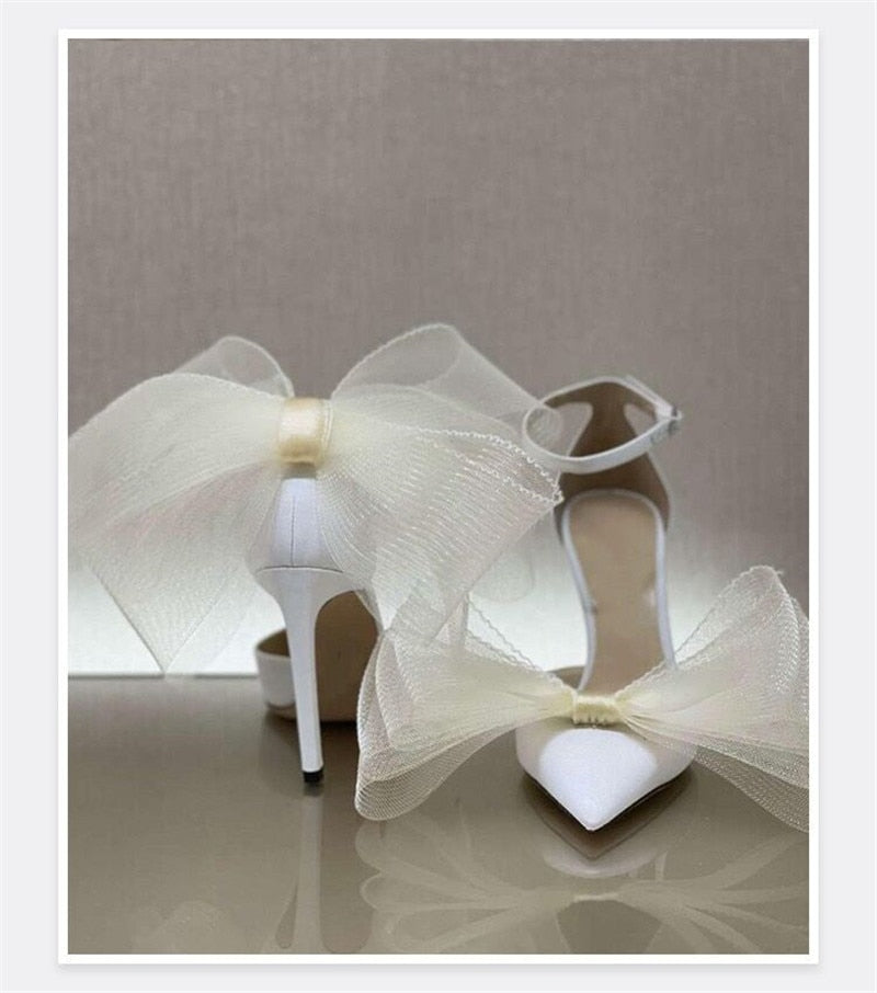 Silk Butterfly-Knot Stilettos