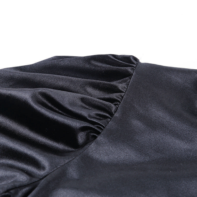 Satin Long Sleeve Bodysuit Blouse - 5 colors – Body X Forever Stush