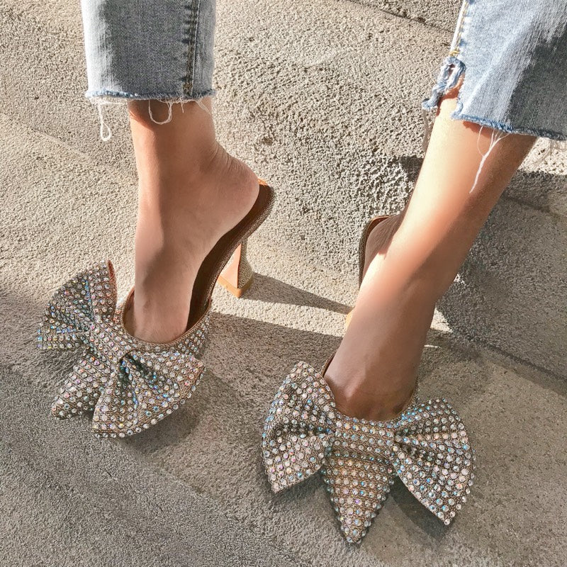 Rhinestone Heels with Bow