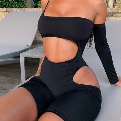 The Cut Out One Piece in Black