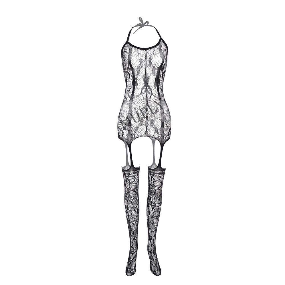 Black Lace Body Stocking - One Size Fits Most